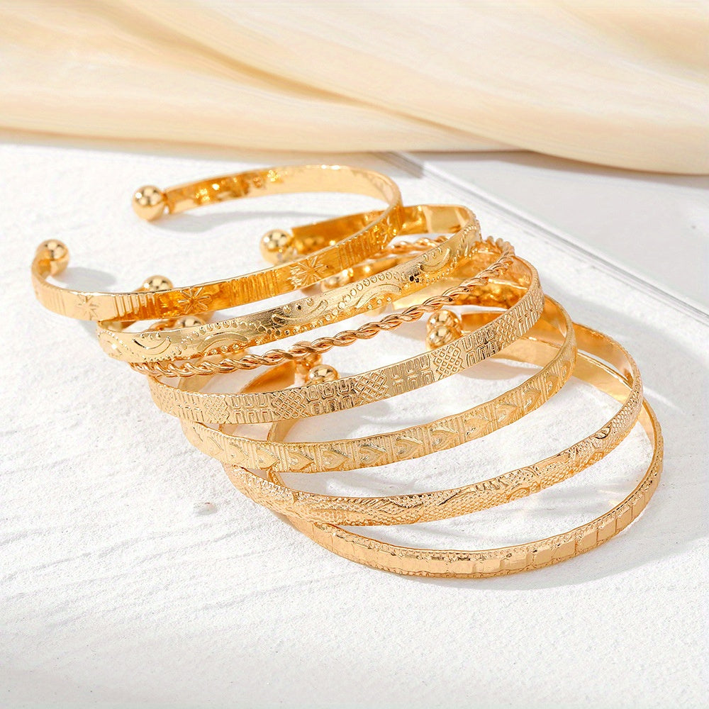 Golden Boho Bangle Bracelet Set