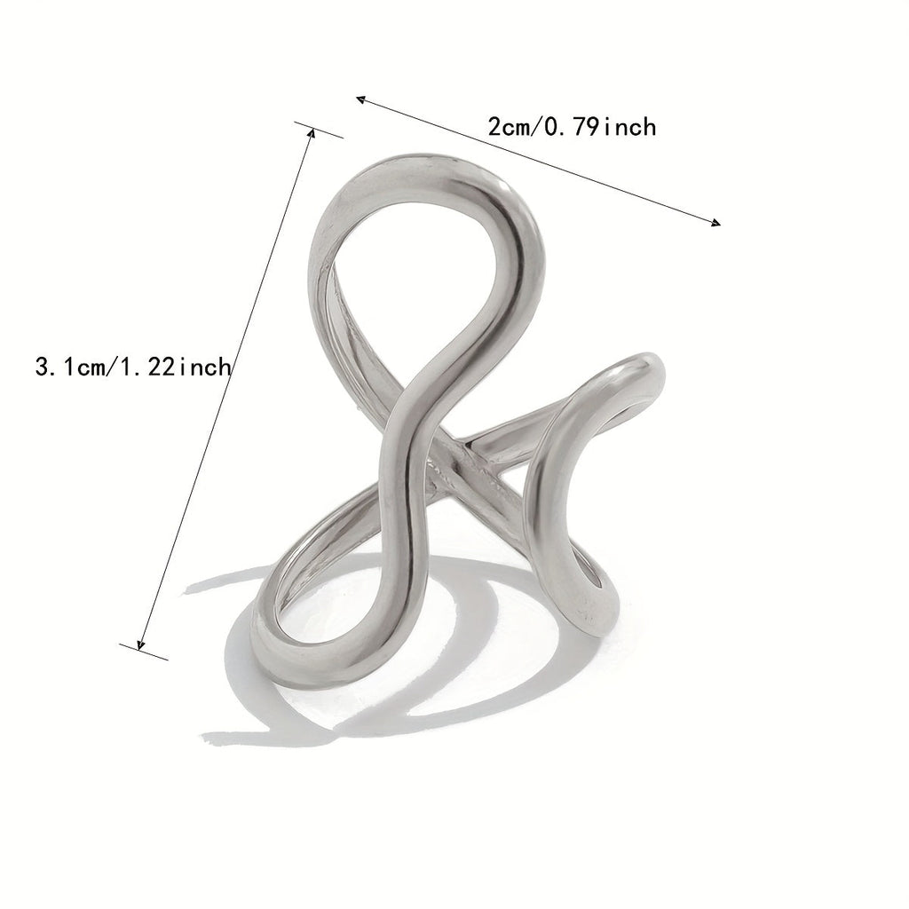 Chic Asymmetrical Wave Ring