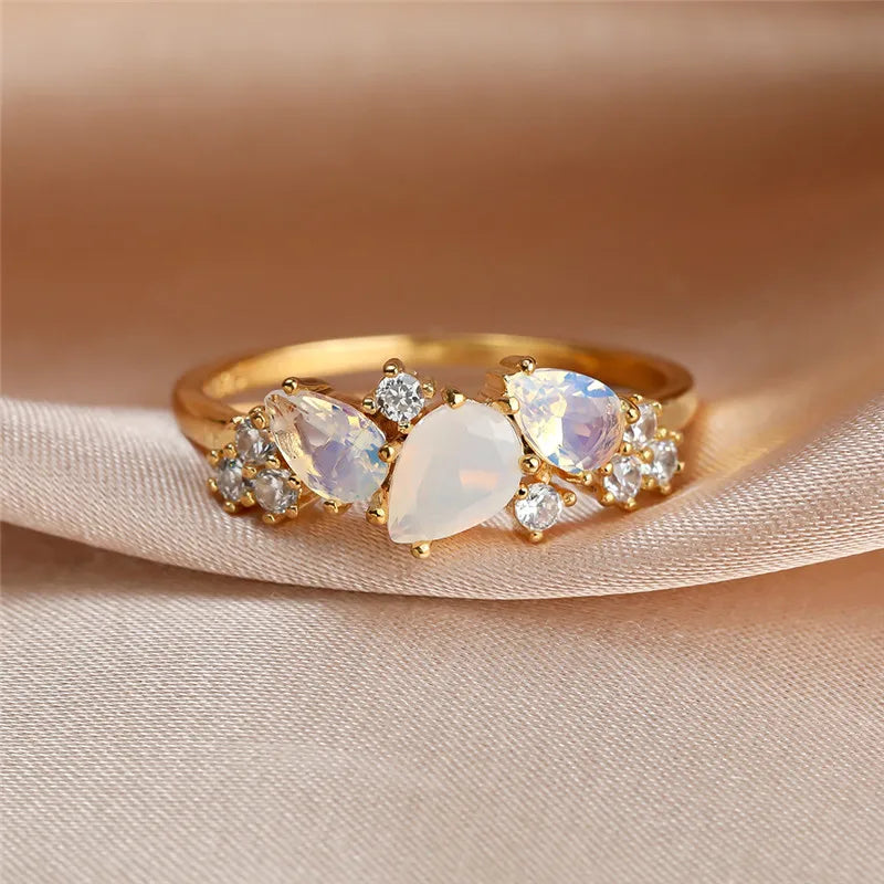 Ruby Moonstone Ring