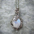 Moonstone Necklace – Wire Pendant