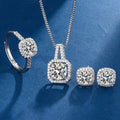 Exclusive White Gold Aria Square Radiant Jewellery Set