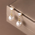 Chic Silver Pearl Earrings
