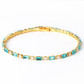 Timeless Gold Natural Turquoise Bracelet