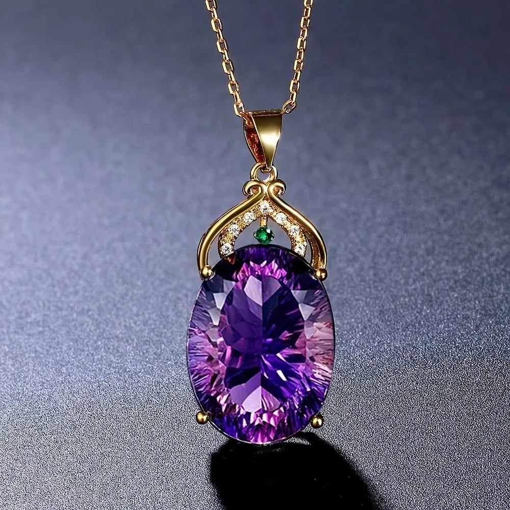 Sophisticated Crystal and Opal Drop Pendant Necklace