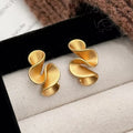 Sterling Silver 18K Gold Flower Stud Earrings