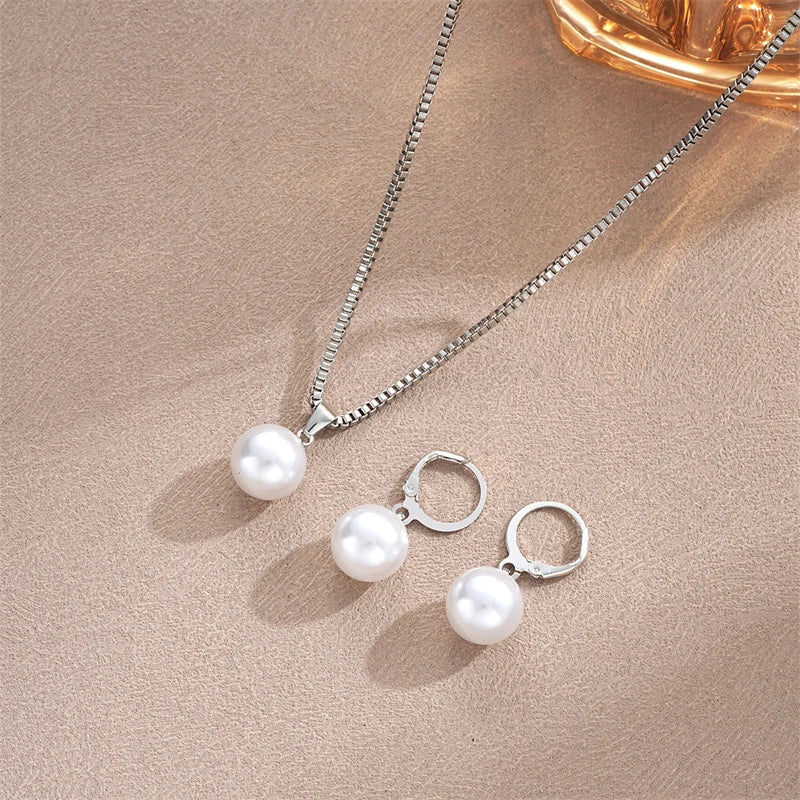 Elegant Imitation Pearl Set
