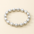 Timeless Silver Bracelet with Cubic Bead Detailing