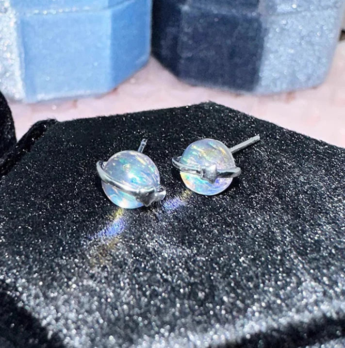 Rose Moonstone Earrings