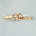 Gold & Silver Knotted Ring