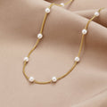 Chain Necklace with Pearls