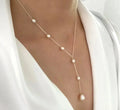 Elegant Vintage Pendant Necklace with Pearls